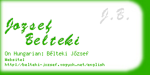 jozsef belteki business card
